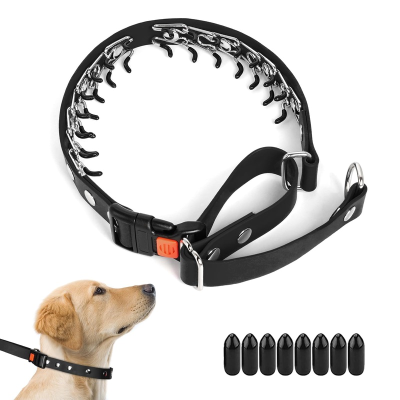 Mayerzon Martingale Collar for Dogs, No Pull Dog Collar for Small Medium Large Breed, Anti Pull Dog Collar for Outdoor Walking, Training, Heavy Duty and Easy to Use M [Neck Cir: 16″-20″] Black