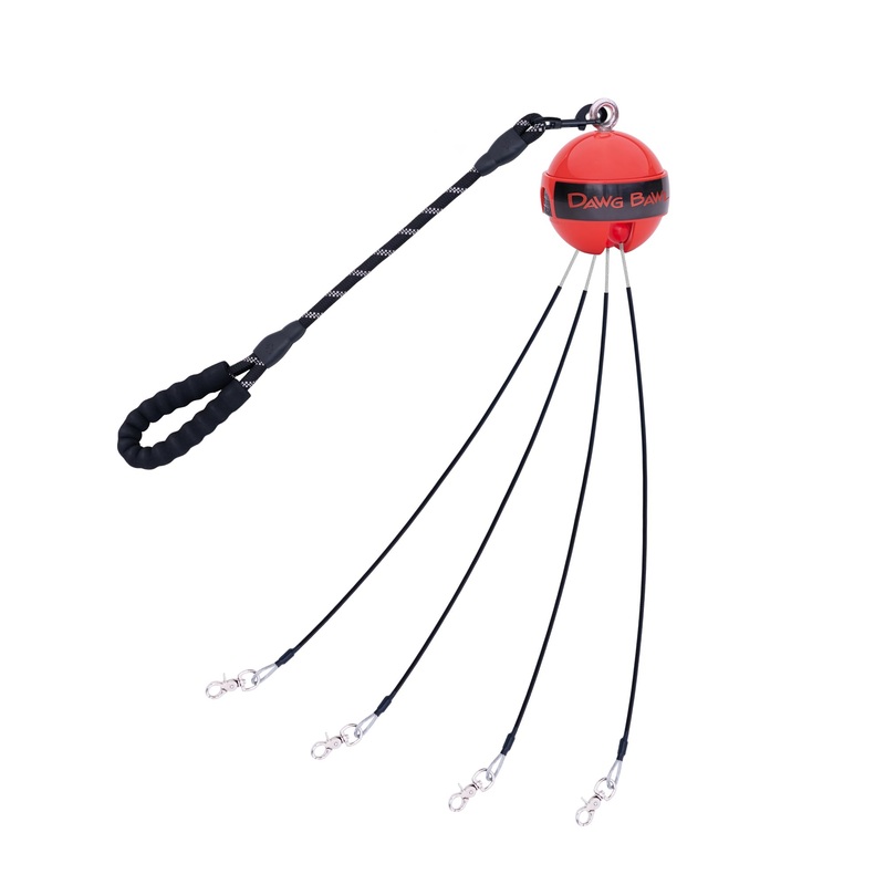 Multi Dog Leash Tangle Free (Up to 30 pounds Each) Patented Automatic Untangle The Leads When Your Dogs Change Positions, Dawg Bawl Leash is Adjustable for 2, 3 or 4 Dogs