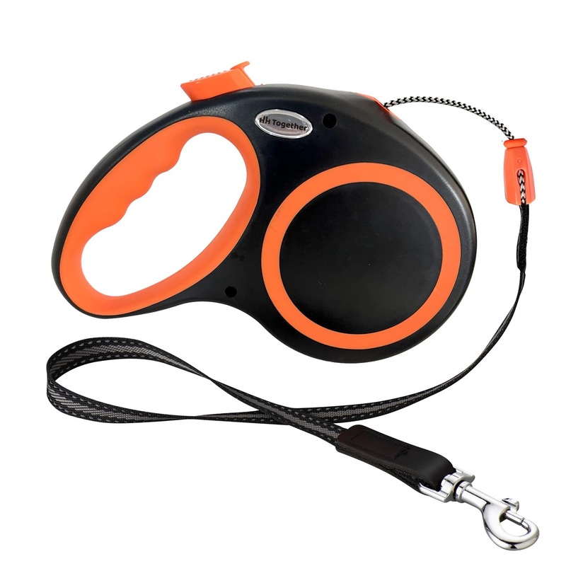 Retractable Dog Leash 30 FT, HH Together 360 Tangle-Free Leash for Medium Large Dogs up to 77 lbs, Heavy Duty, One-Handed Brake, Pause, Lock