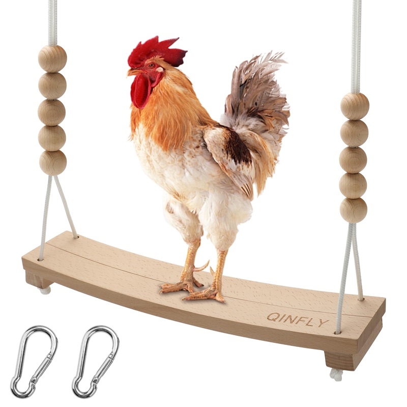 Chicken Swing,Arc-Shaped Chicken Perch Handmade,Chicken Toys for Coop Accessories Decor,Wood Stand for Hens Chicken Swing