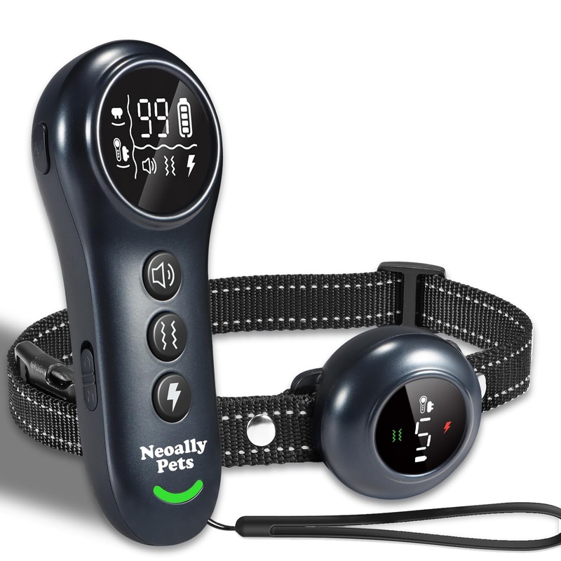 Neoally 2 in 1 Dog Training and Bark Control Collar: Smart Anti Barking Collar with and with No Remote for 5-150 lbs Small Medium Large Dogs. Rechargeable and Waterproof Receiver