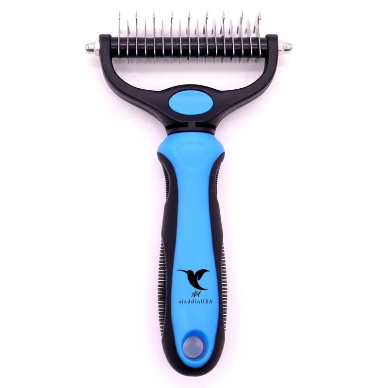 Pet Grooming Brush For Dogs and Cats. 3 cm Blue
