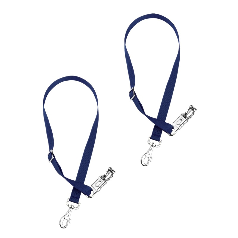 Premium Nylon Horse Trailer Tie – Adjustable, Durable, 1-Inch Wide Strap, Nickel-Plated Hardware for Secure Transport(2PCS, Navy Blue)