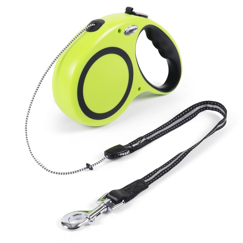 Retractable Dog Leash 30′, 360 Tangle-Free Leash for Small, Medium and Large Dogs up to 77 lbs, one-Hand Brake, one-Button Pause, LockGreen