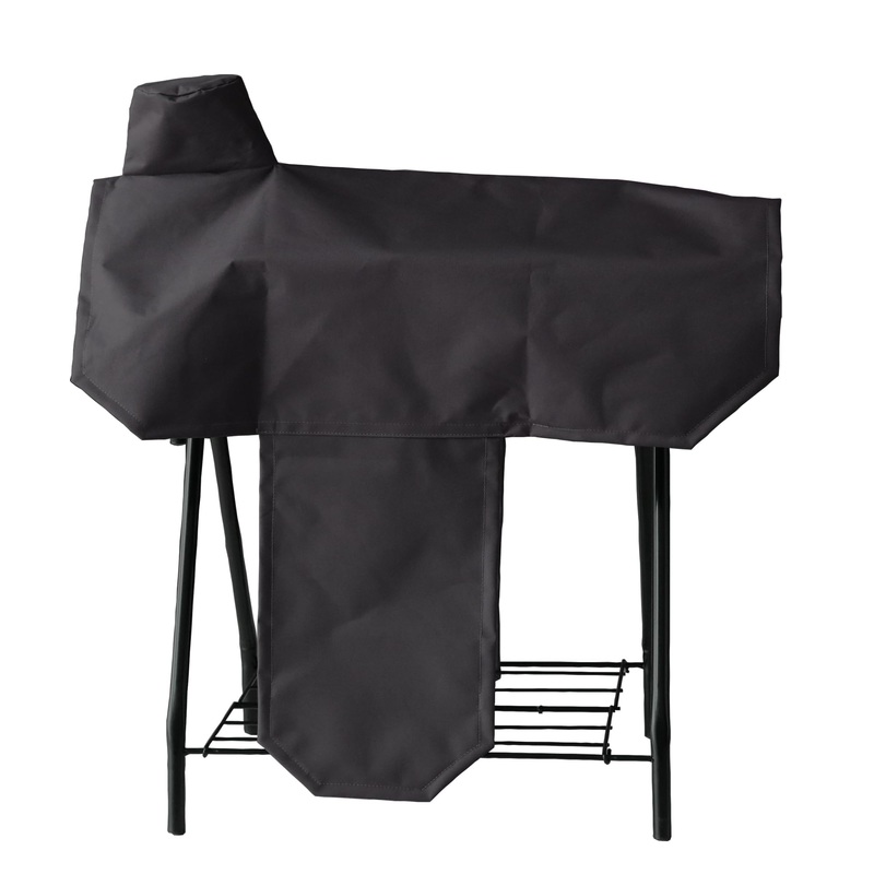 Waterproof Western Saddle Cover, Studry Protective Coverwith 6 Elastic Straps to Secure fit Each Corners and Fenders,One Size Fits Most Full-Size Western Saddle Black