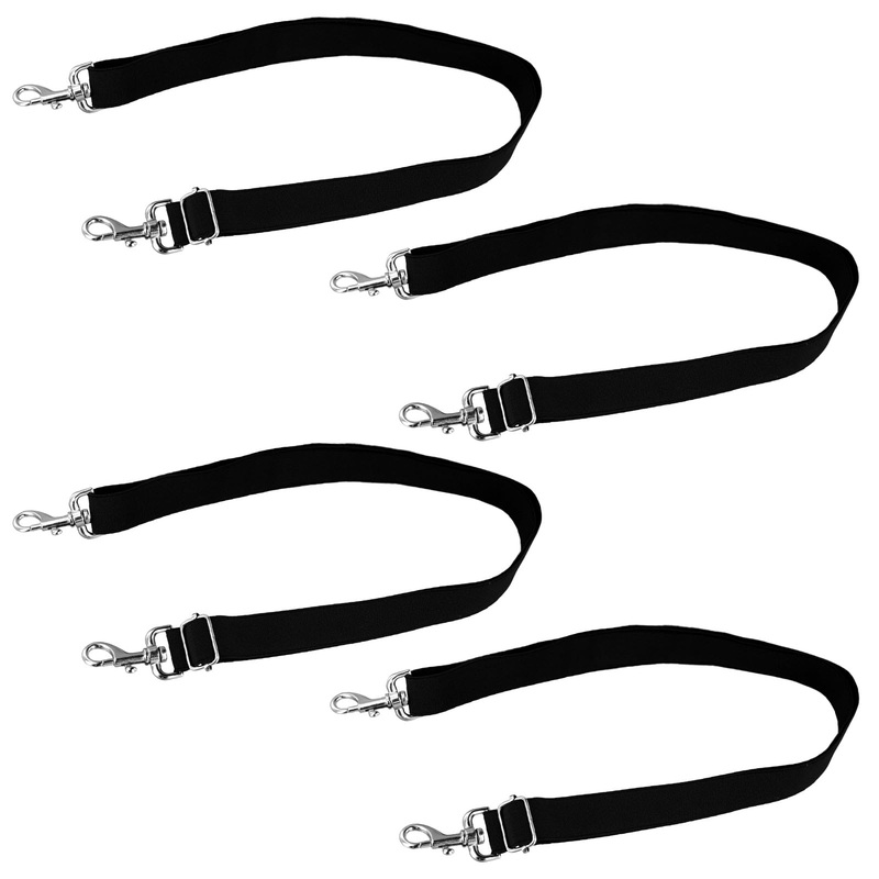 4pcs Horse Blanket Sheet Leg Straps, 28-55 Inch Black Nylon Horse Blanket Straps with Swivel Zinc Alloy Clip Adjustable Horse Blanket Belly Tail Straps Replacement Accessory for Horse Gear