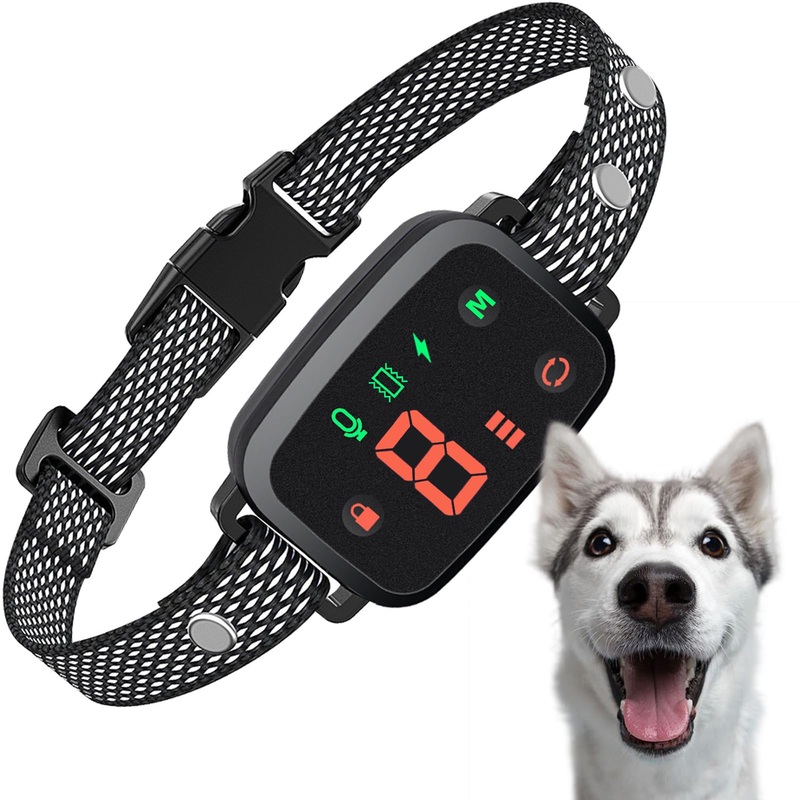 Dog Bark Collar, Automatic Training Dog Collar, Dog Barking Stopper, 8 Sensitivity Adjustable with beeps, Vibration and Shock for Small Dogs, Medium and Large Dogs.