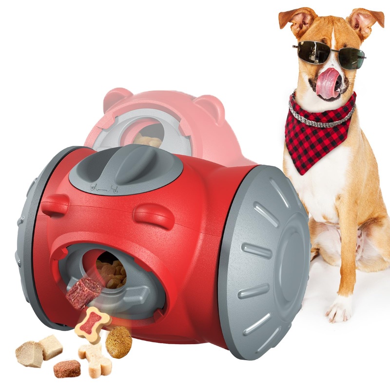 Interactive Dog Toys,Dog Toys for Small Dogs,Adjustable Dog Treat Dispenser Interactive Chase Toys,Dog Slow Feeder Dog Toys to Keep Them Busy