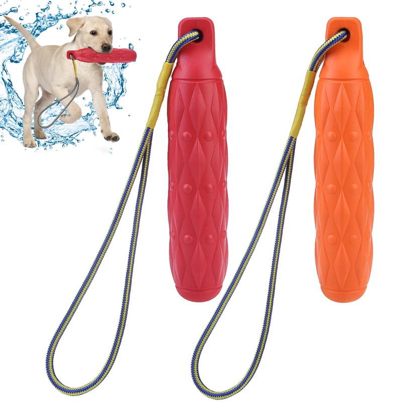 KOOLTAIL Floating Dog Pool Toys – 2 Pack Summer Bumper Dog Toys for Water, Interactive Dog Training Games Fetch & Chew Toys to Keep Them Busy, Outdoor Dog Toys with Rope for Small Medium Large Dogs