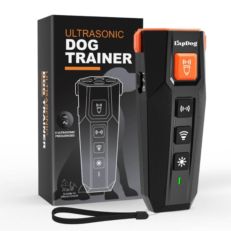 New Dog Bark Deterrent Device, Professional Ultrasonic Training Device-Most Effective Dog Behavior Aid – Barking Eliminator Indoor/Outdoor use for Walking, Training,Travel