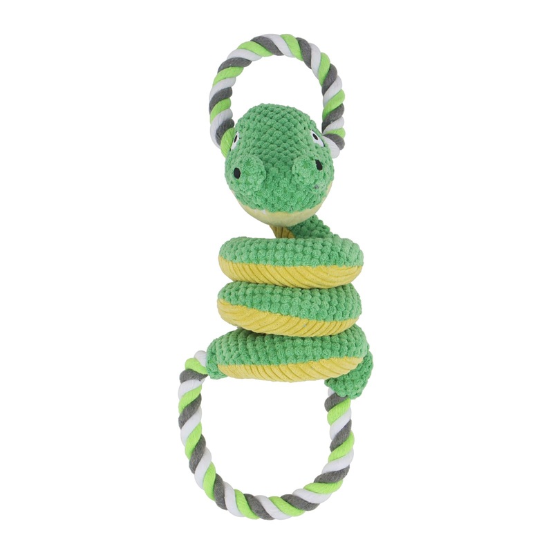 Pet Sounding Toys Animal Plush Chew Dog Interactive Bite Resistant for Small Large Dogs Puppy Molar Cleaning Teeth Knotted Rope Toy Pet Relieve Boredom Training Supplies,Crocodiles green