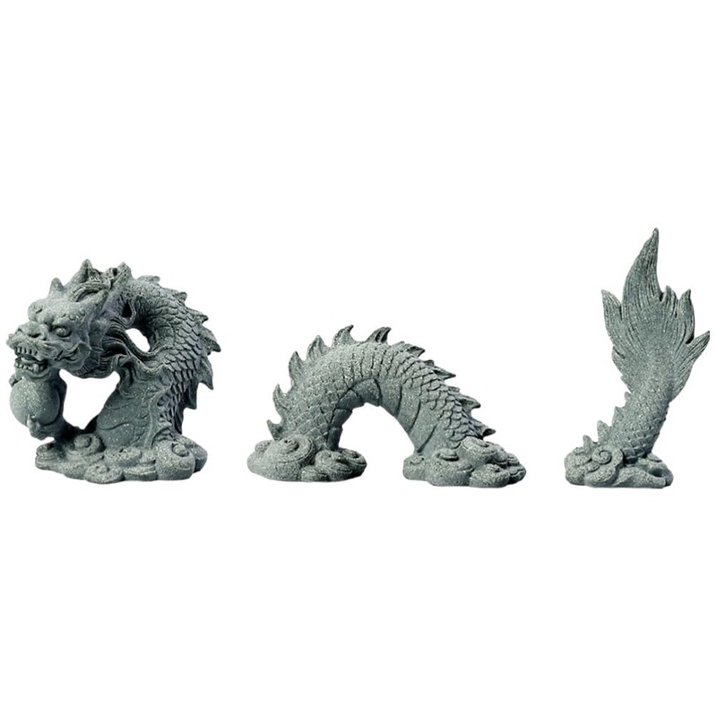 POPETPOP Aquarium Dragon Statue Chinese Dragon Decor: Aquarium Decorations Resin Aquarium Ornaments Fish Tank Statue for Home Office Tabletop Decor