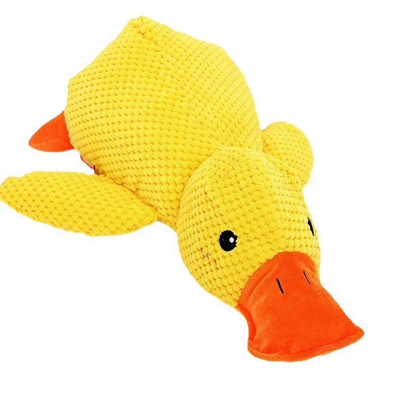 The Mellow Dog Duck, Mellow Dog Calming Duck, Calming Duck Dog Toy, The Mellow Dog Calming Pillow, The Mellow Dog Calming Duck Dog Toy, Dog Duck Toy with Quacking Sound For Indoor Dog (Yellow)