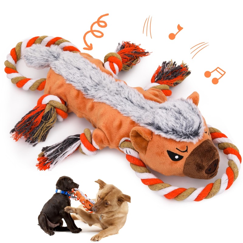 Tug of War Dog Toy, Dog Squeaky Toys, Dog Toys for Small/Medium Dogs, Interactive Dog Toys, Dog Toys to Keep Them Busy,Dog Toys for Aggressive Chewers
