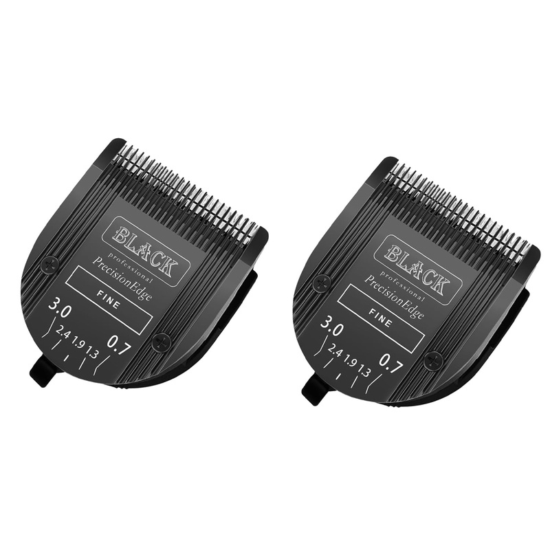 Adjustable 5 in 1 Blades Dog Grooming Blades Compatible with Wahl Animal Clipper Arco, Bravura, Chromado, Creativa, Figura, and Motion Pet, Dog, and Horse (BLACK/2PC) (Black-2) Black-2