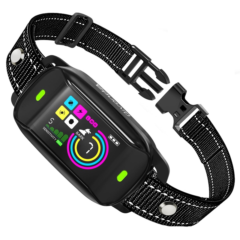 Bark Collar, 2024 Upgraded Bark Collar for Large Medium Dogs, Dog Training Collar with Adjustable Modes, Recordable & Rechargeable Bark Collars, Smart Protection Technology Dog Bark Collar