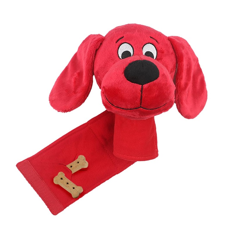 Clifford Snug Snuffy Treat Mat Combo | Mini Treat Snuffle Mat for Dogs + 6″ Plush Dog Toy | Hide ‘n Seek, Cozy Comfort, Sensory Stimulation with Squeaker and Crinkles