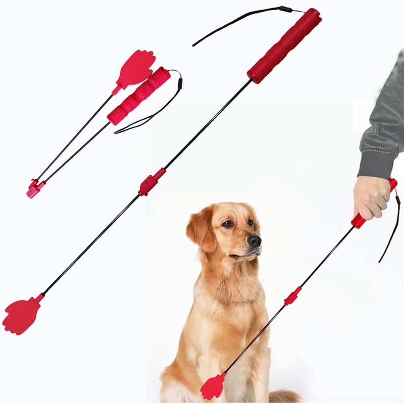 Collapsible Portable Dog Training Stick,Silicone Durable Dog Training Whip with Anti-Slip Handle,Outdoor and Indoor Training Dog Tools,Puppy Training Whip Exercise Accessory