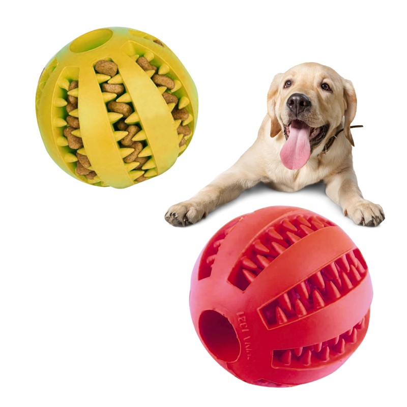 Dog Ball Toys and Interactive Puzzle Toys 2 Pack, Durable Puppy Teething Toys and Dog Chew Toys for Small Medium Large Dog Puppy Toys for Treat Dispensing and Brain Stimulating
