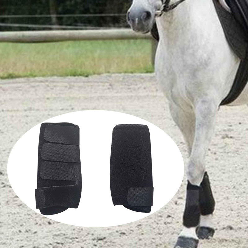 Horse Front Brushing Boots – 1 Pair Horse Front Splint Boots Horse Front Tendon Boots Horse Breathable Front Athletic Boots Front Shock Absorbing Boots Horse Front Leg Protective for Jump Medium