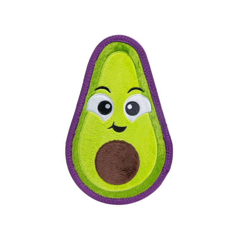 Outward Hound Tough Skinz Durable Squeaky Dog Toy with Two Tough Layers, Avocado, Green, Medium