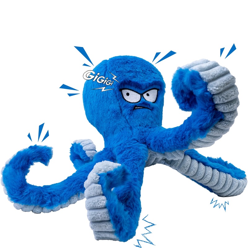 Squeaky Dog Toys For Large Dogs, Durable Octopus Plush Chew Toy For Large Breed Chewers, Tough Stuffed Toy, Tug Of War Interactive Dog Toy To Keep Them Busy, Crinkle Dog Toy For Big Medium Samll Dog