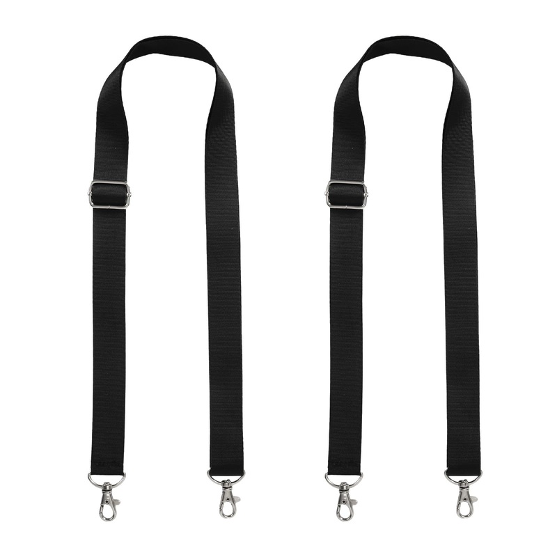 2pcs Horse Blanket Sheet Leg Straps, 26.77-49.21 Inch Adjustable Nylon Horse Blanket Straps Replacement with Metal Swivel Clips, Horse Blanket Belly Tail Straps Accessory for Horse Gear, Black