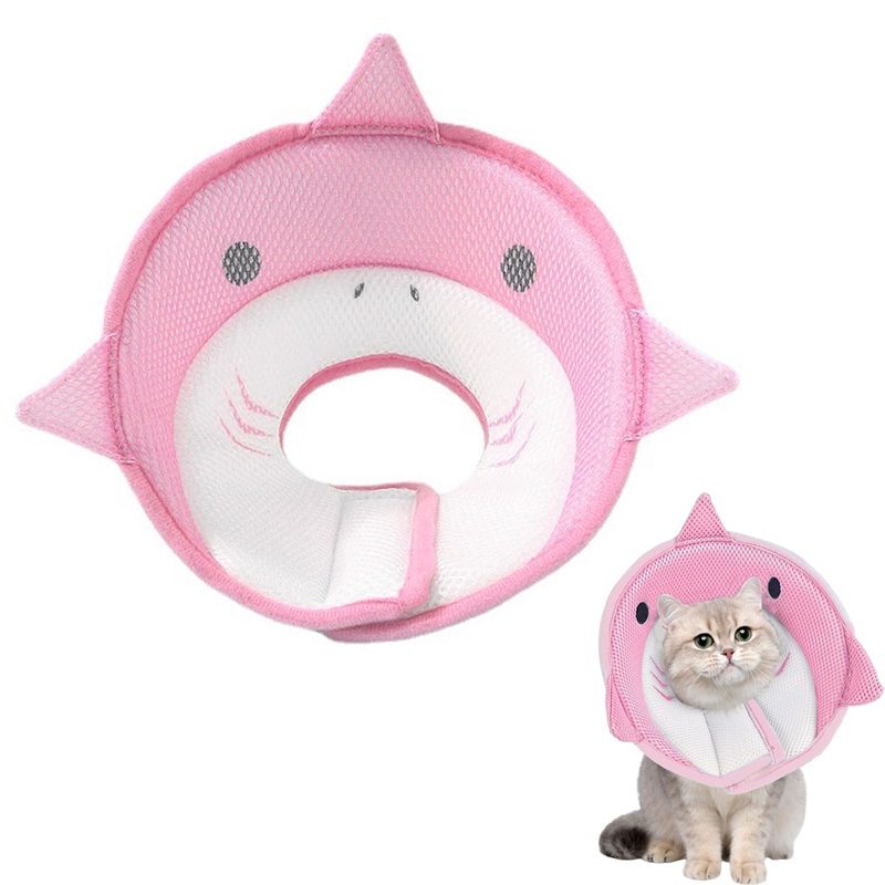 Cat Cone Collar Soft & Dog Cone Collar,Cute Cat Recovery Collar Soft Adjustable Cat Cones to Stop Licking Comfortable Breathable Lightweight Neck Cone for Cats Kittens Pet After Surgery