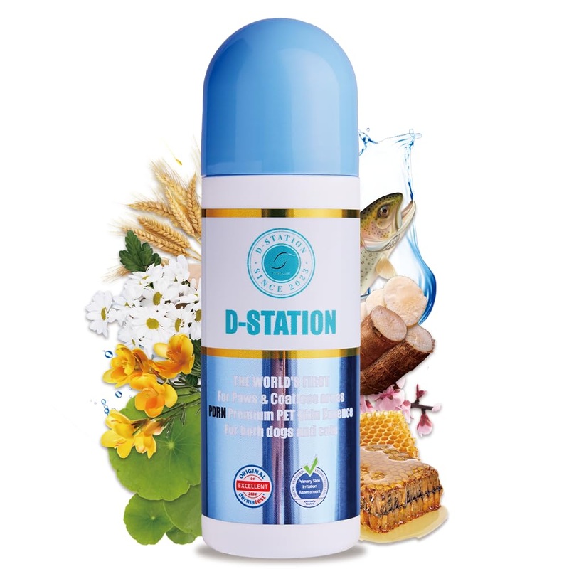 D-Station PDRN Premium Abdomen and Bottom Paw Balm Essence – Hydrates, Protects, and Soothes Dry, Cracked Paws, Rough Skin, and Calluses for Dogs and Cats. It is Gentle and Non-irritating. 2.87 oz
