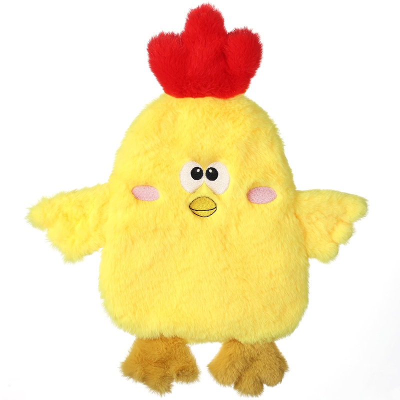 Dog Chicken Crinkle Toy Plush Squeaky 14 Inches, No Stuffing Toys for Small Medium Dogs, Interactive Toy for Pet Training and Playing