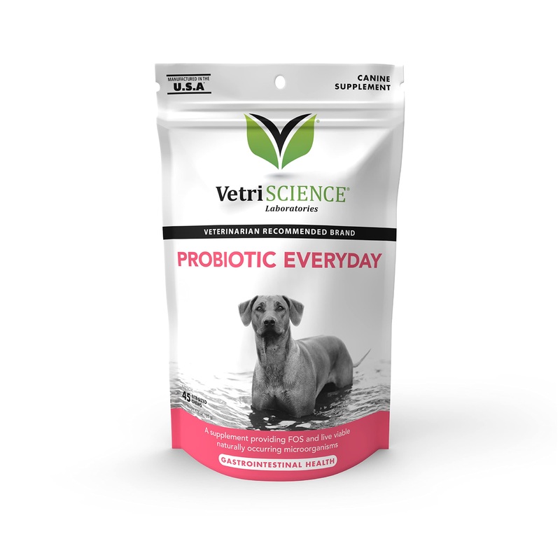 VetriScience Probiotic Everyday for Dogs, 45 Chews – Immune and Digestive Support Supplement for Dogs