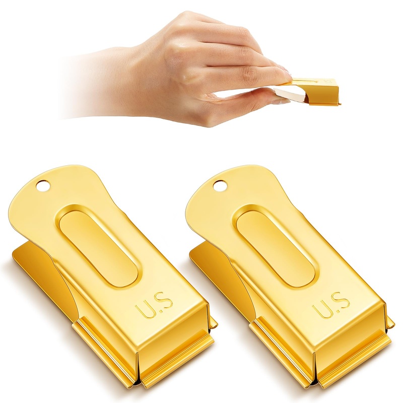 2 Pieces Brass Pet Training Clicker Signaling Cricket Clicker Metal Dog Clicker for Puppy Cats Trainer Pet Owners (Gold) Gold