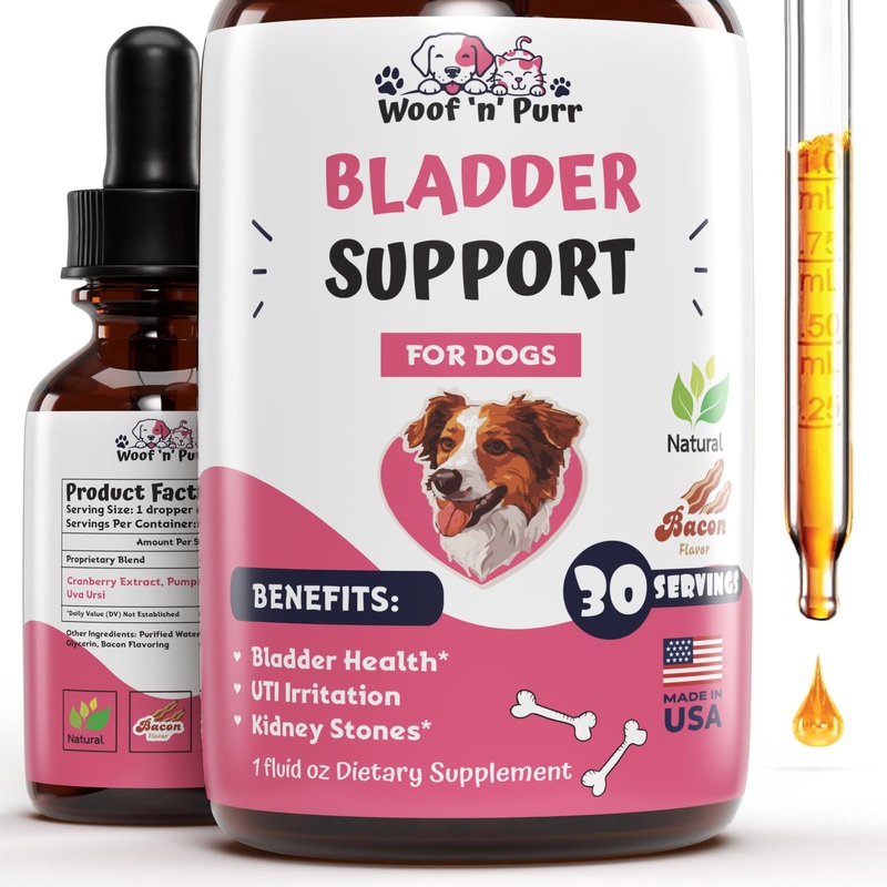 Bladder Control for Dogs | Dog Bladder Supplement – Supports Healthy Kidney & Urinary Tract – Dog UTI Treatment – Dog Bladder Control – Bladder Support for Dogs – Dog UTI Supplement – 1oz