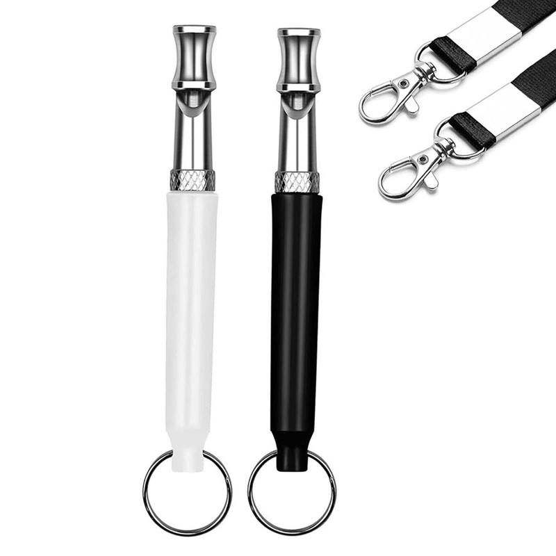 Dog Whistle, Dog Whistle 2Pack to Stop Barking Neighbors Dog, Adjustable Ultrasonic Silent Dog Whistle, Professional Recall Dog Training Whistles, with Lanyard