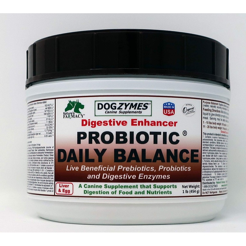 Dogzymes Probiotic Daily Balance – Supplies Nutritional Support and Live microorganisms for intestinal Well-Being as Well as enzymes for Proper Digestion. Liver and Egg Base. (1 Pound) 1 pound