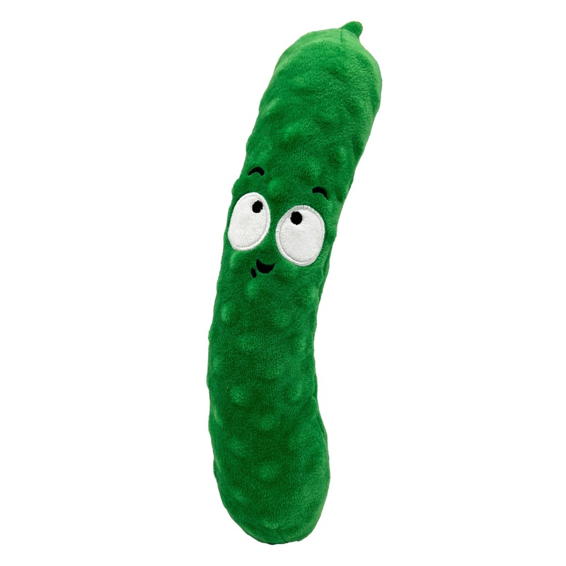 Huxley & Kent for Dogs | Dell Pickle (Small) | Funny Dog Toy | Power Plush Dog Toy with Squeaker | Dog Gift | Fun, Durable | H&K Squeaky Dog Toy Small