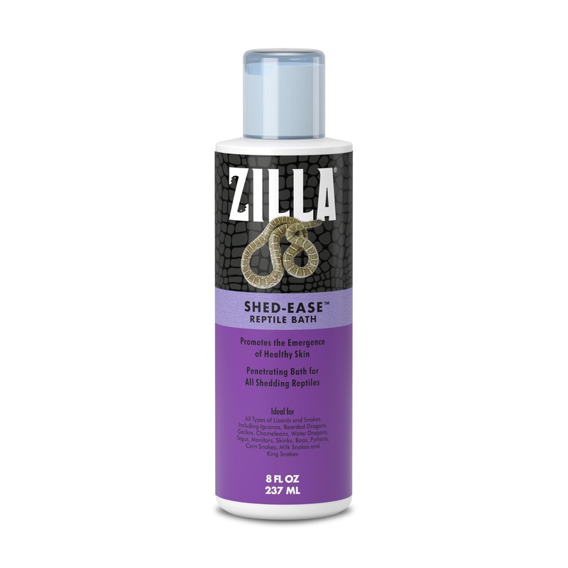 Zilla Shed-Ease Reptile Bath, Shedding Support and Penetrating Bath for All Lizards and Snakes 8 Fl Oz (Pack of 1)