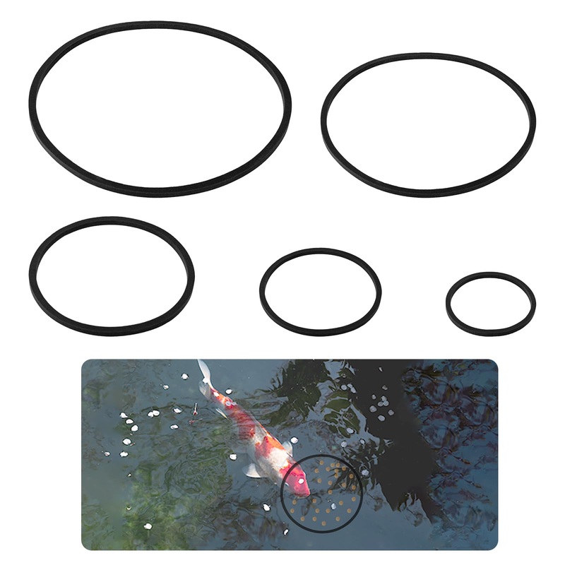 5 Pcs Aquarium Floating Plant Corral, Fish Feeding Rings, Floating Plant Rings,5 Sizes Black Duckweed Foam Floating Plant Corral Food Feeding Rings for Fish Tank, Keeping Floating Plants in Place