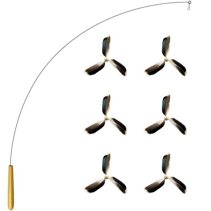 Feather Propeller Cat Toy Kitten Toys Interactive Cat Toys for Indoor Cats