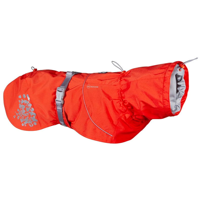 Hurtta Monsoon Coat ECO, Dog Raincoat, Rosehip, 14 in Red 14 Inch