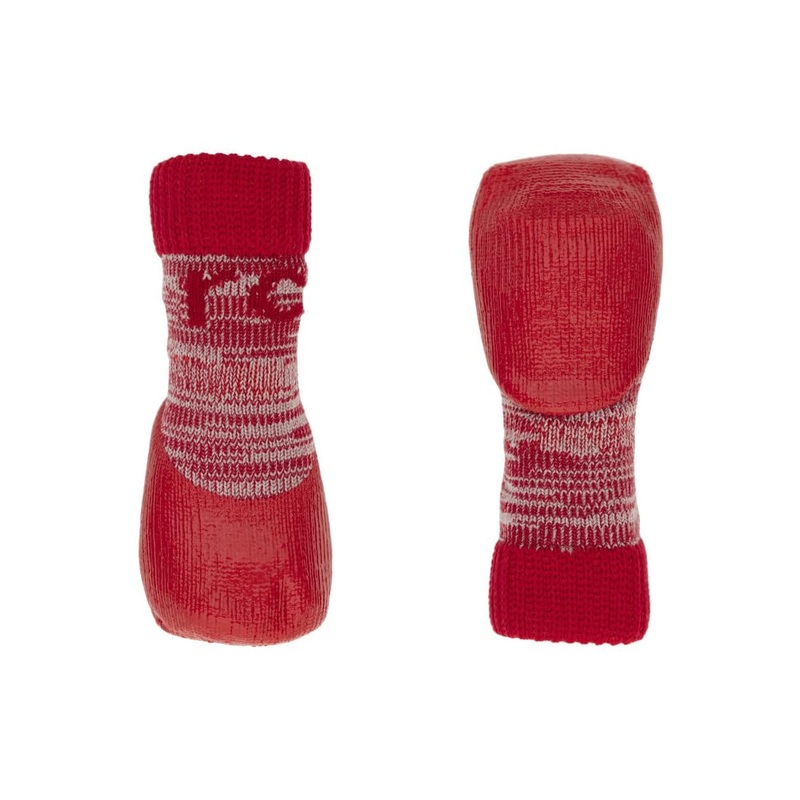 RC Pet Products Sporty PAWks Anti-Slip, Stylish, Functional, Protective Dog Socks | XX-Small, Red Heather