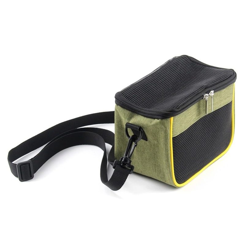 Small Animal Carrier,Double Zippers Pets Travel Bag Breathable Hamster Carrier with Removable Liner for Small Animal Medium