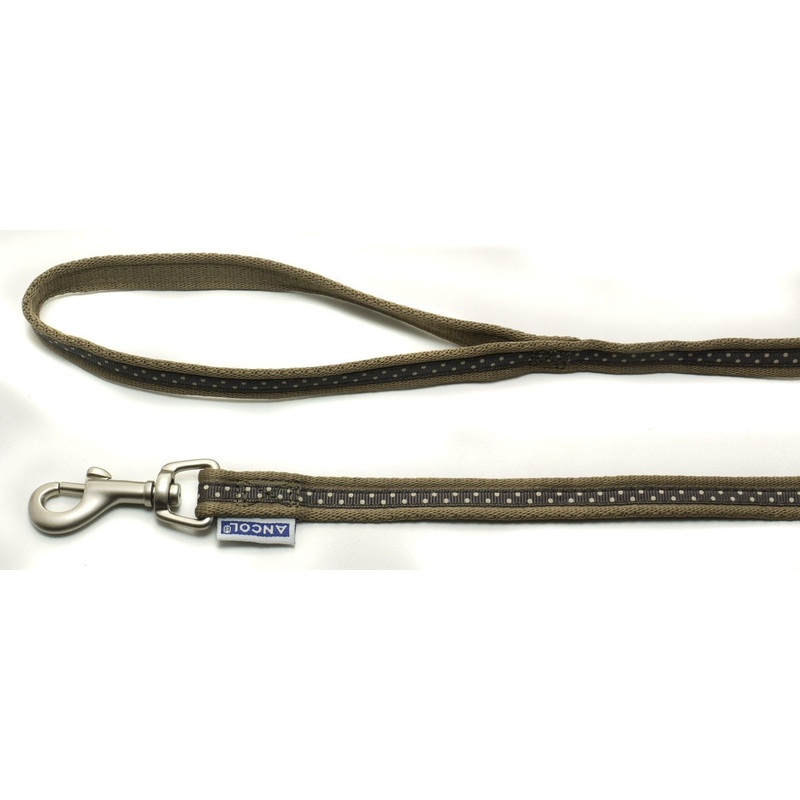 Ancol Simply Glamour Chocolate Polka Lead, 100 cm x 13 mm 13Mmx100Cm/40″