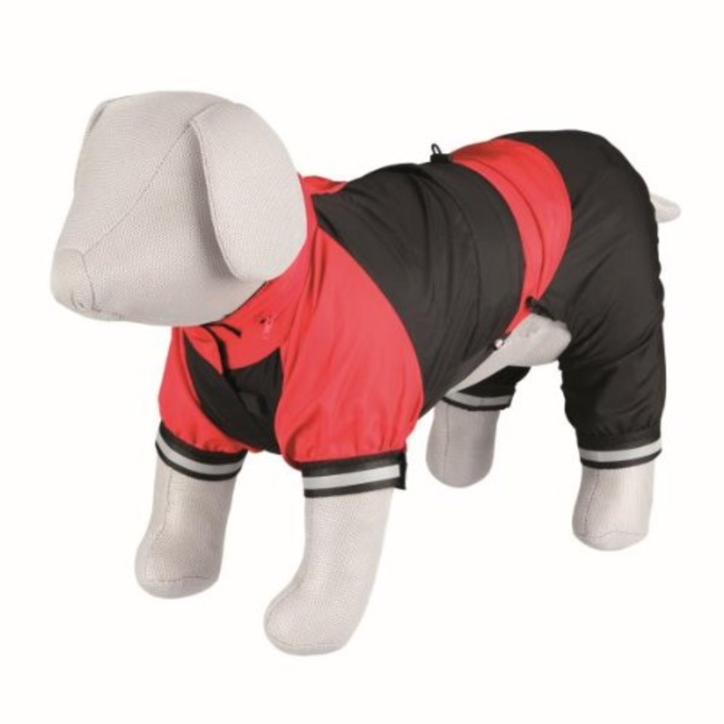Cayres rainsuit, Size: M. Stomach: 5670 cm. Length: 50 cm. Black/Red