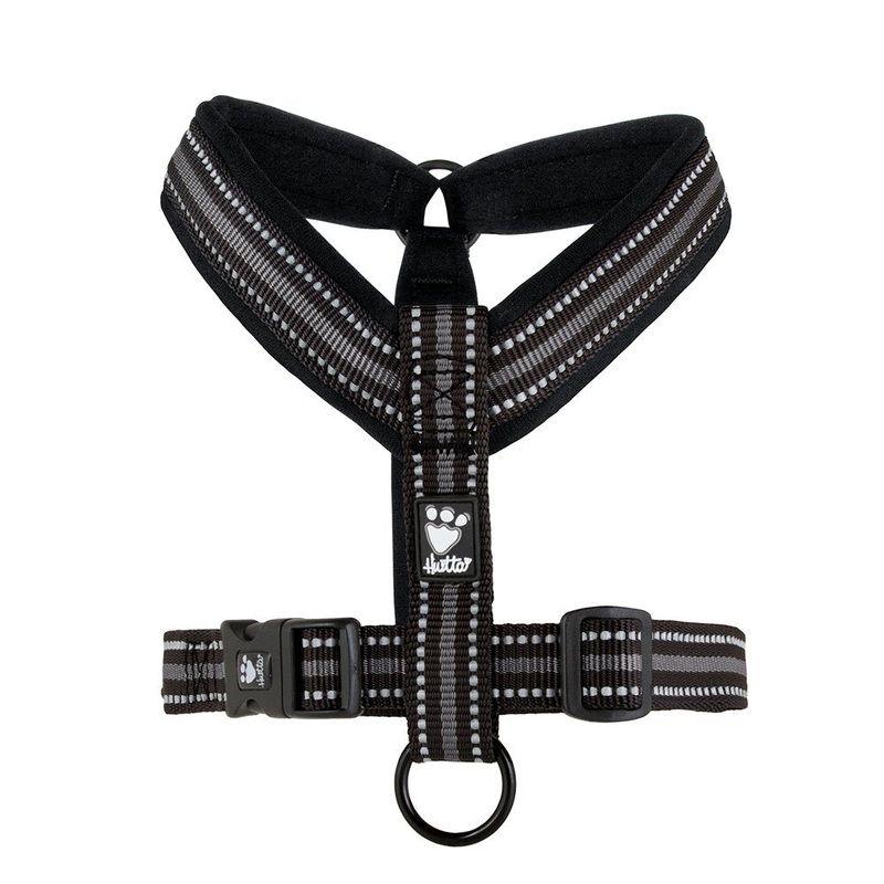 Hurtta Padded Dog Y-Harness 2, Raven, 22 in 22″