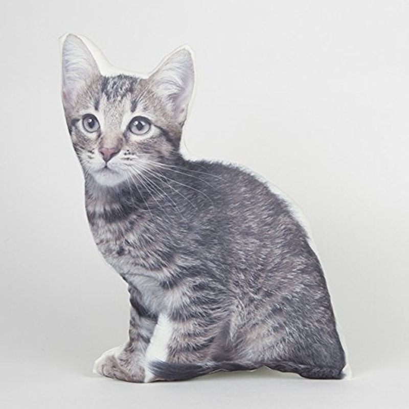 sass Lifelike Striped Cat Shaped Cushion : FCY002