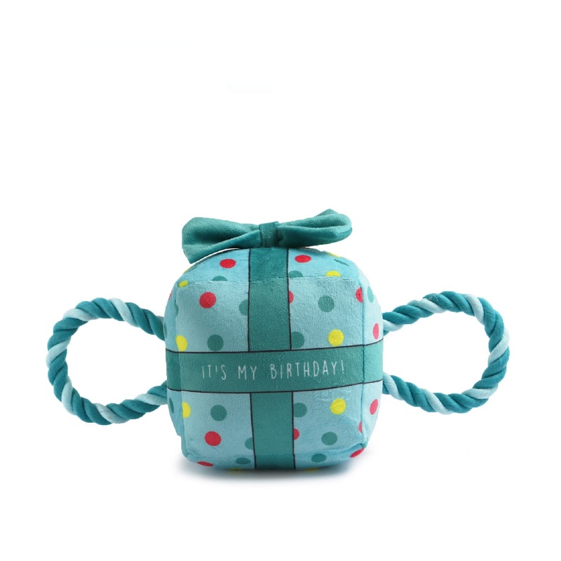 The Soho Pet Collection Its My Birthday Present in Blue Rope Toy