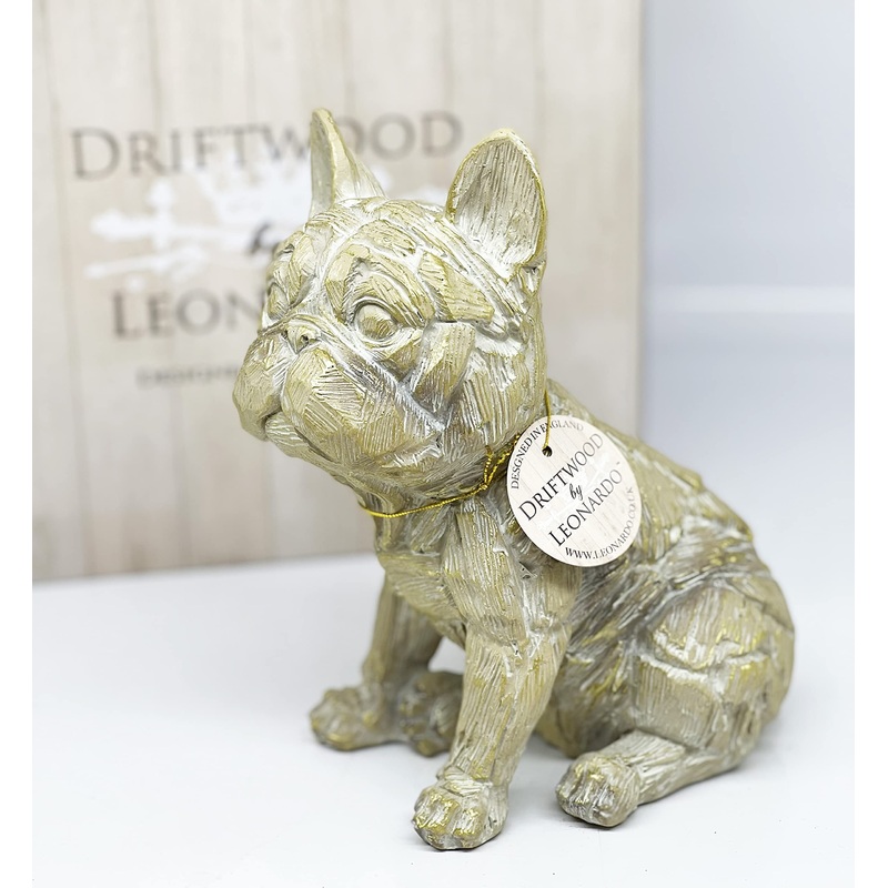 Warwick Whelping Boxes Driftwood French Bulldog Ornament Gold Sitting