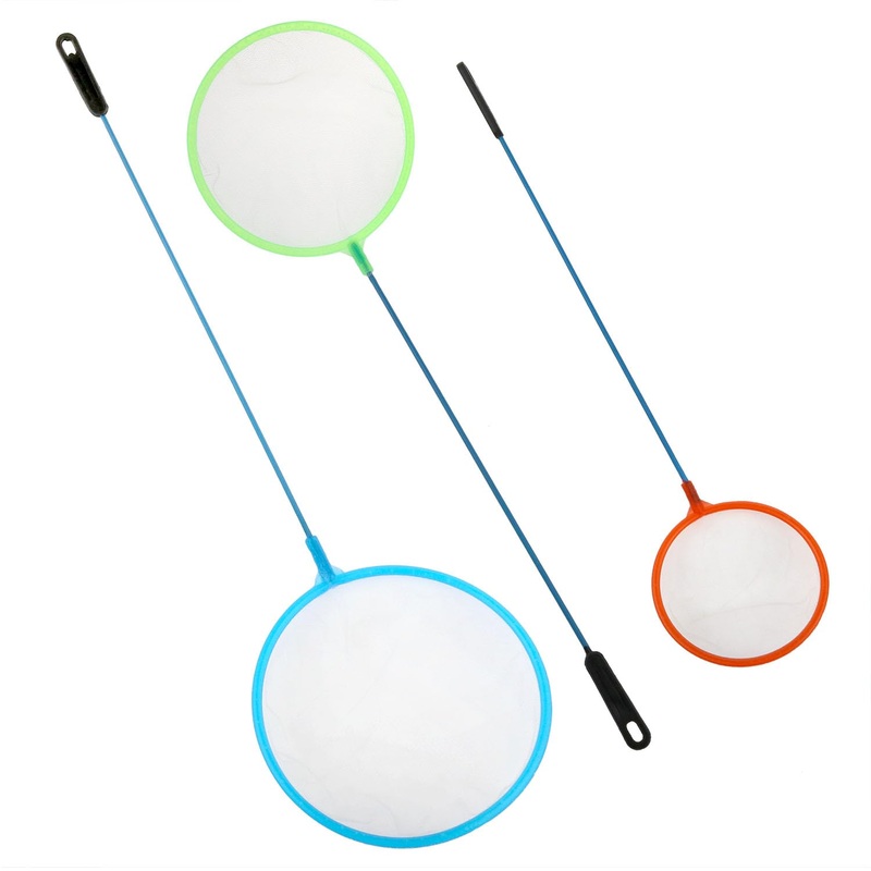 3-Piece Sets Aquarium Fish Net Mini Baby Bumper Shrimp Net Small Fish Fine Net Suitable for All Fish (Random Color)