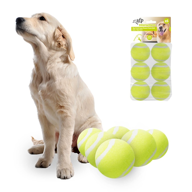 ALL FOR PAWS Ball Launcher Dog Ball Pet Throwing Toy Mini Tennis Balls for Dogs (Mini Ball 2.5 inch) 2.5 inch *6